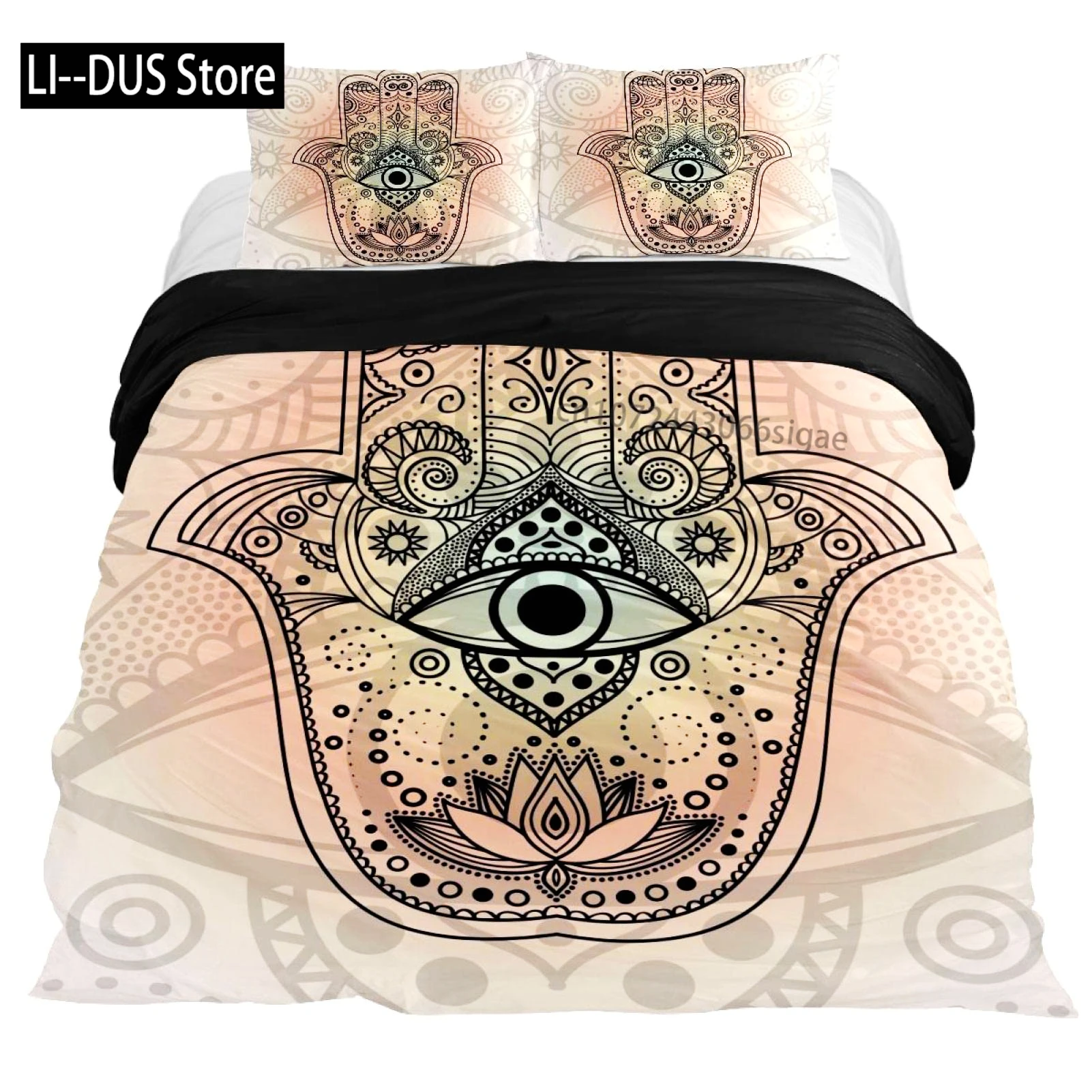 مجموعة غطاء لحاف همسة، طقم سرير مزخرف مكون من 3 قطع مع 2 وسادة شمس، مقاس كينج كامل للأطفال الأولاد والبنات ديكور غرفة النوم