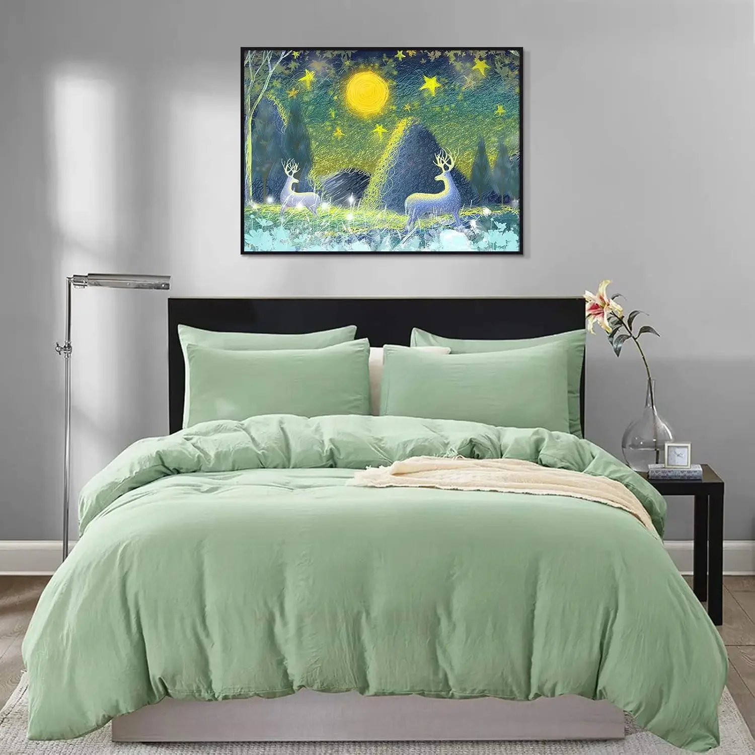 120/300/500/520/1000/1314 Pcs Fairy Deer Jigsaw Wooden Puzzle Challenging Family Activity Floor Games for Gameroom Bedroom Decor