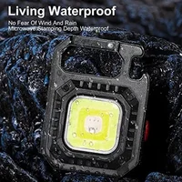 Mini LED Flashlight Magnetic COB Outdoor Camping Pocket Work Light 800 Lumens USB Rechargeable 7 Modes Spotlights 2