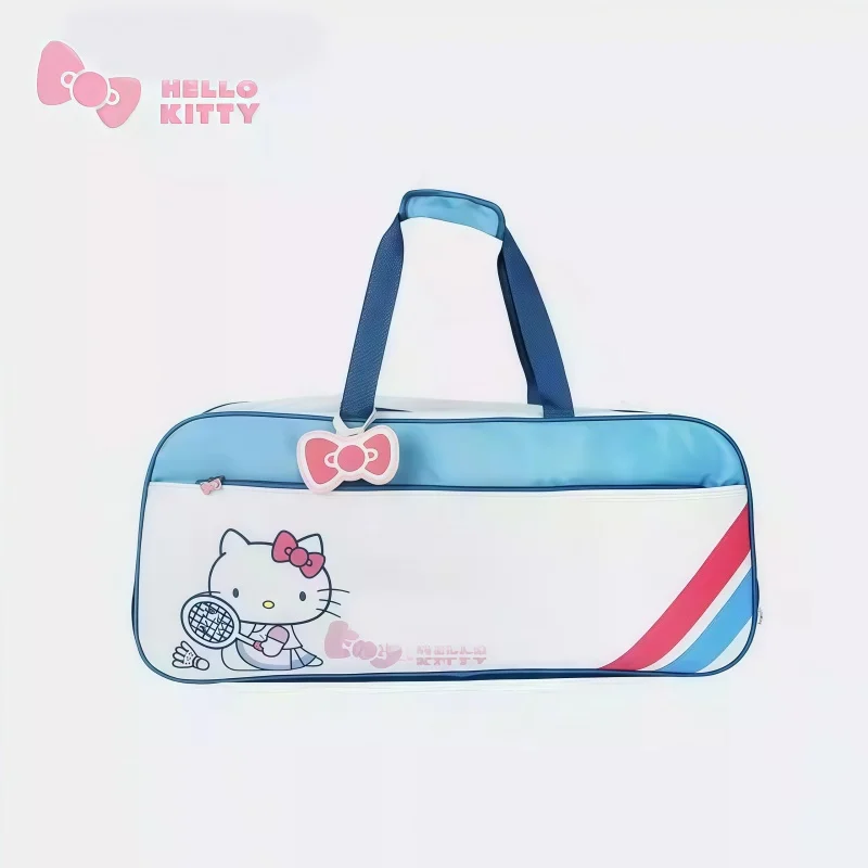 

Sanrio Hello Kitty квадратная сумка для бадминтона, большая вместительная ручная ракетка на плечо, спортивная сумка для хранения фитнеса, праздничный подарок для девочек