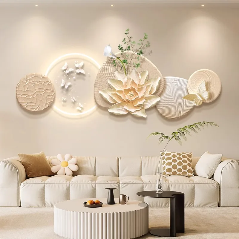 Pittura decorativa del soggiorno in stile crema, pittura da appendere alla parete del fondo del divano di fascia alta