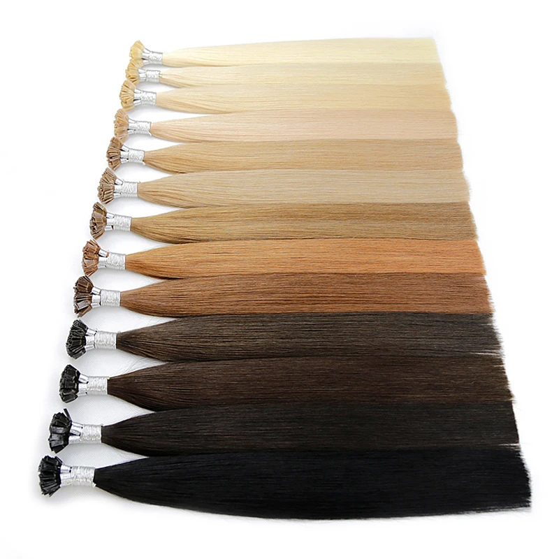 Flat Tip Hair Extensions Straight Real Hair Extensions 40g/50g/set 12-26inch Capsules Keratin Natural Human Hair Extension