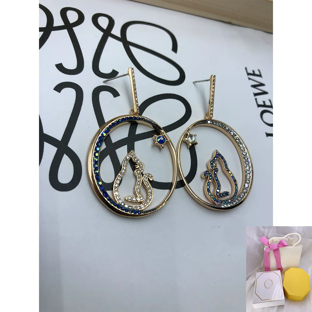 

New hot selling cat star, human star, colorful earrings, women's jewelry, romantic holiday gifts