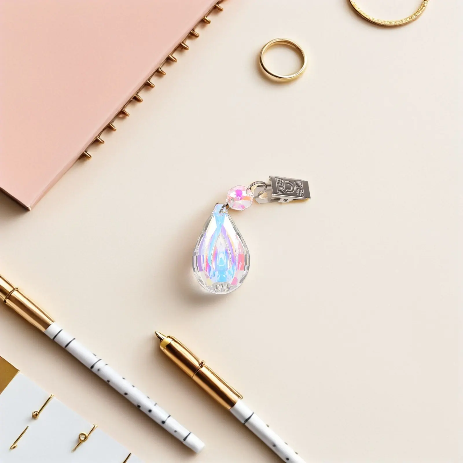 10Pcs Crystal Tablecloth Clips with Teardrop Prism Weights Metal Clip for Outdoor Picnic Garden Dining Table Skirt Holders