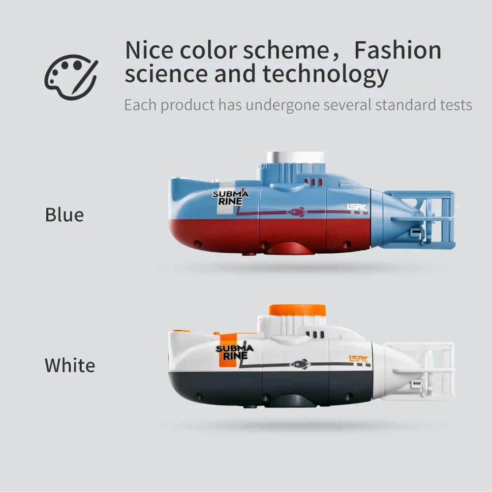 미니 리모컨 방수 수중 잠수함 호버, 강력한 파워 지속 항해, 전기 놀리는 물고기 장난감, 2 가지 색상