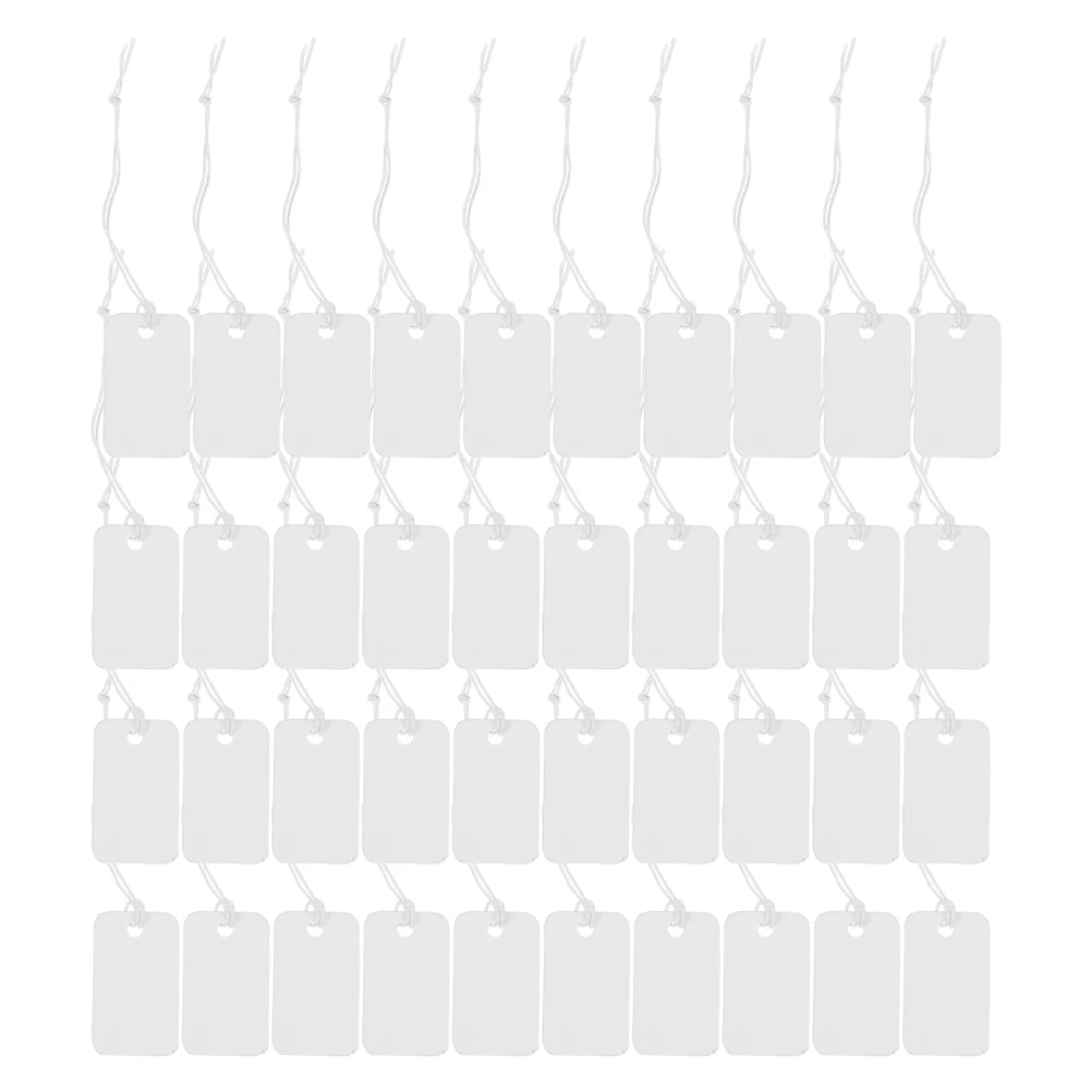 

200pcs Price Tag Hangtag for Selling Tags Shelves Handwriting DIY Jewelry Display Folder Organizer