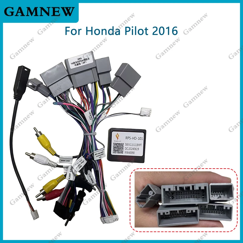 16Pin Car Wiring Harness Adapter Canbus Box Decoder For Honda Pilot Vezel CRV CR-V Jade Civic Cride