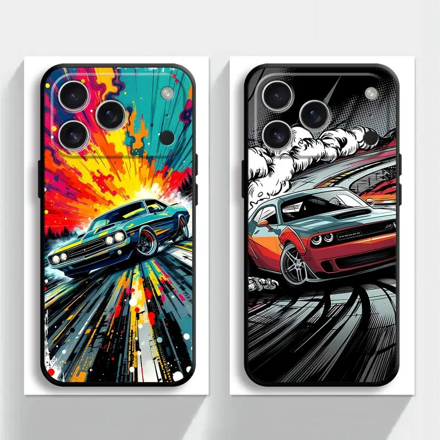 Comic Drift Car Funda Phone Cover Case for Apple iPhone 17 Pro Max 15 Pro 7 8 11 13 Air XR XS MAX 16 17e 14 12