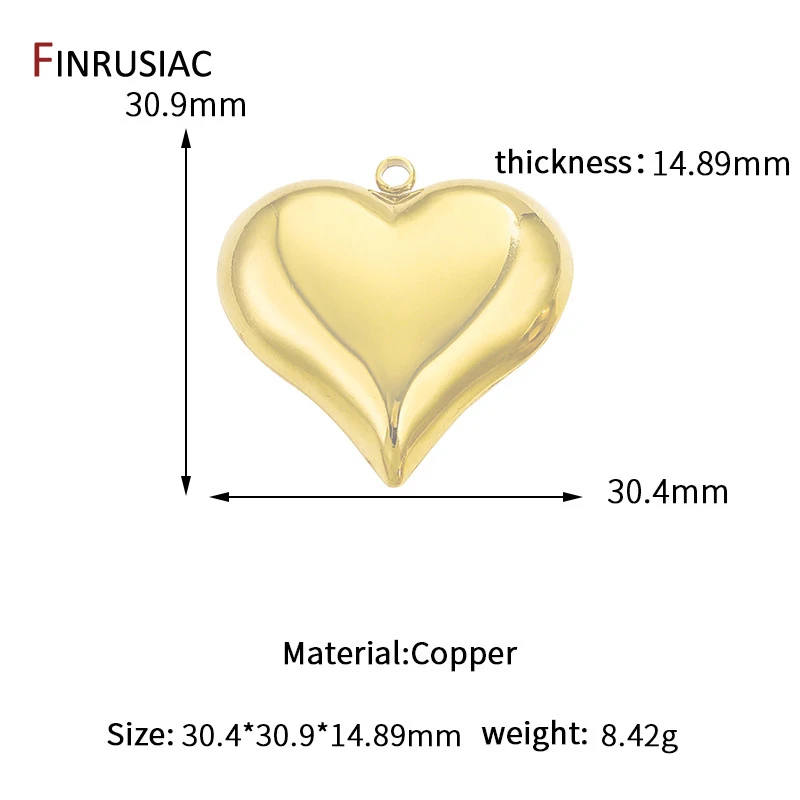 Multi Styles 14K vergoldetes Messing Herz Charms für Schmuckherstellung Zubehör, DIY Ohrringe Armband Halskette Anhänger Zubehör – Detail 28
