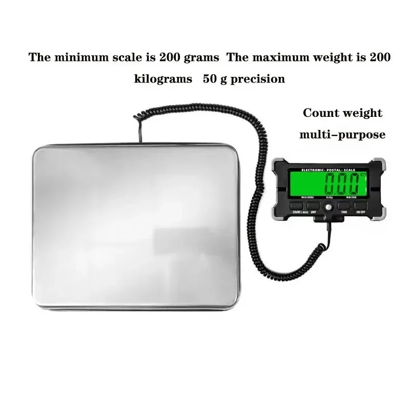 

220v New 200kg Electronic Scale Commercial Small Separate Weighing 50g High-precision Platform Scale Pricing Express Pound