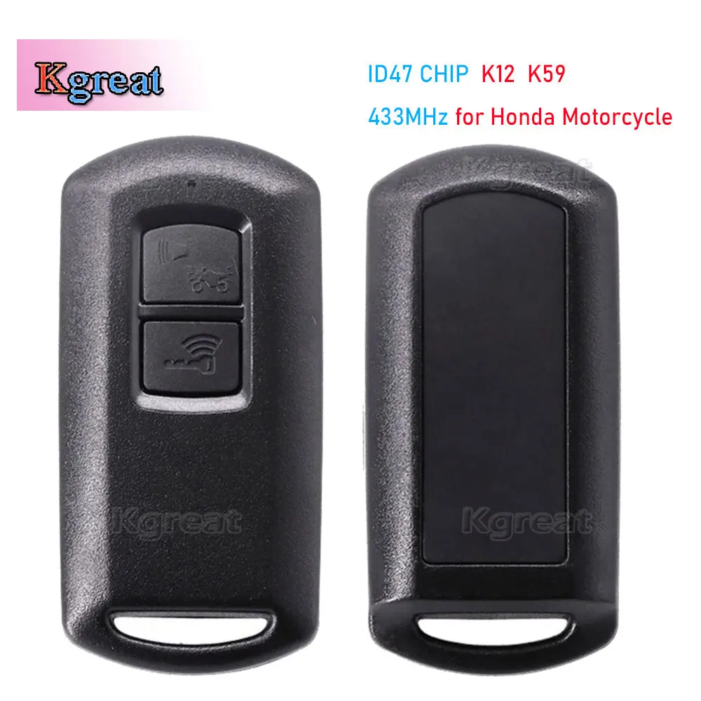 

1pcs Motorcycle Remote Control Key for Honda Motorcycle 35111-K12-V91 35111-K59-T11 ID47 433MHz Replacement Smart Card