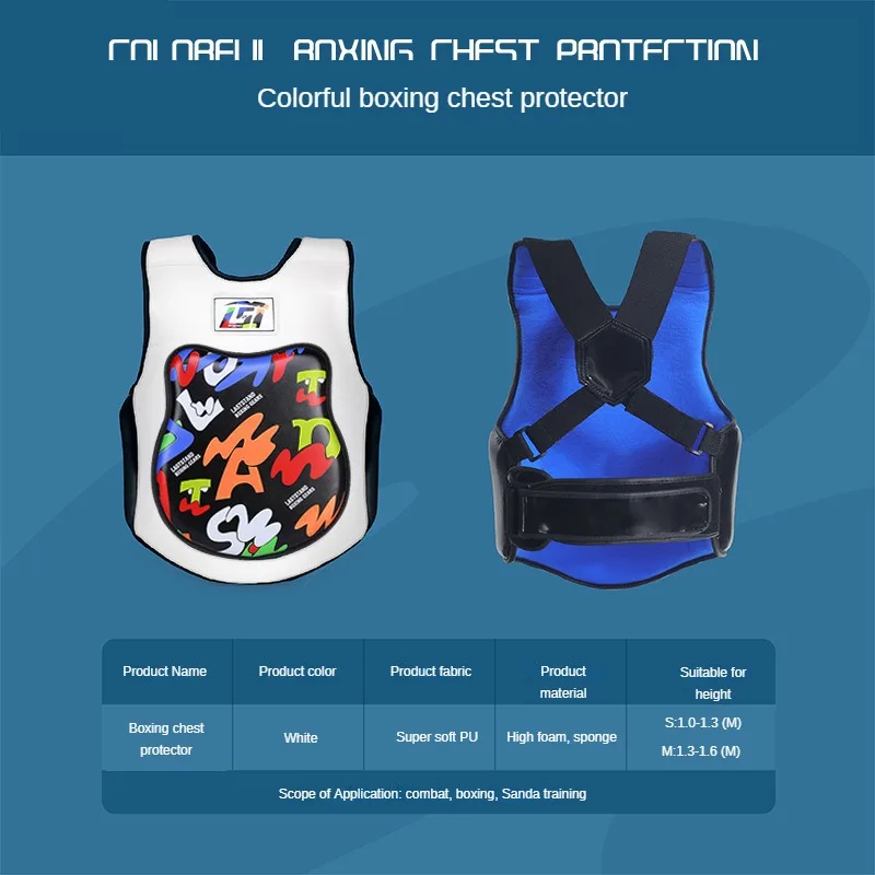 Children's Sanda Chest Protector Fighting Boxing Armor Protectors Professional Training Competition for Male and Female Supplies