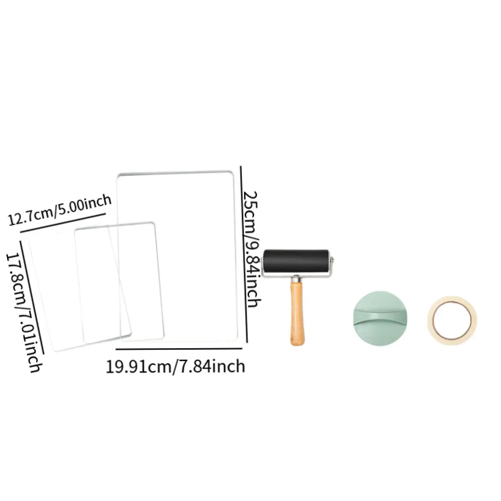ゲル印刷版キット-再利用可能なdiy用品-アートジャーナリング用版画ツール