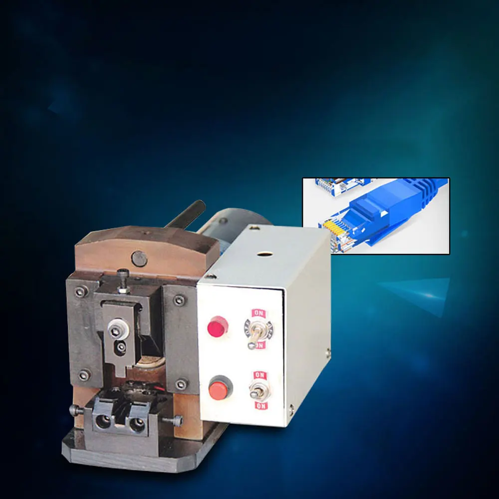 Network Cable Crystal Head Crimping Machine 8p8c Super Five Types Of Telephone Line PC Head Forming Crimping Machine 5G