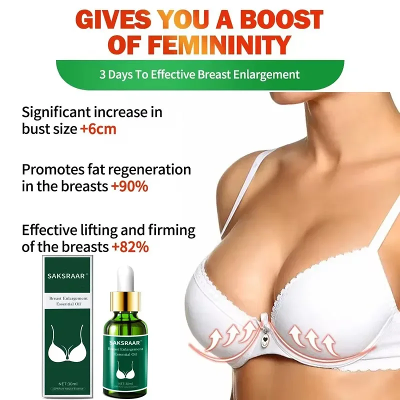 Breast Enlargement Essential Oil Chest Enhancement Bust Plump Up Growth Enlarging Oil Boobs Bigger Lift Firming Breast Enlarge