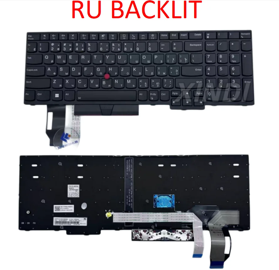 Ru/FR Laptop-Tastatur mit Hintergrundbeleuchtung für Lenovo ThinkPad T15 Gen1 Gen2 P15s Gen1 Gen2 mit Pointing Stick