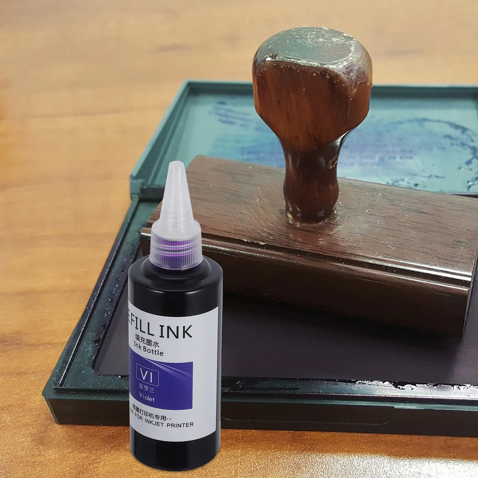 Stamp Ink Refill for Self Inking Rubber Stamps Pre Inked Pad Fade Resistant Vivid Print High Durability Ideal Name Date