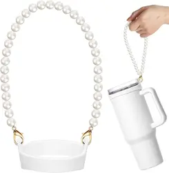 Pearl Chain Water Bottle Handle Is Suitable For The New 8-40oz Water Bottle Handle Silicone Water Bottle Lanyard