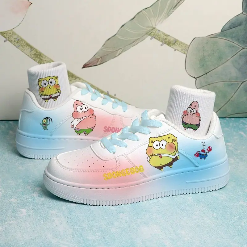 Summer new breathable sneakers Spongebob Squarepants student skates girls everything casual shoes