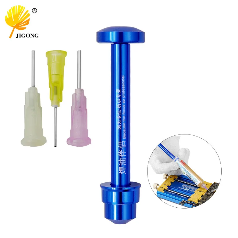 Syringe type welding oil aluminum alloy booster welding oil significant other green oil rosin universal portable thruster booste