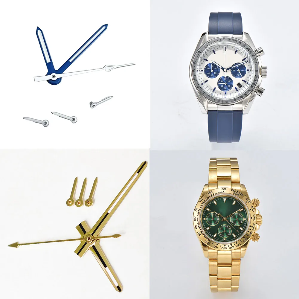 

VK63 6-ручная серебряная/белая/оранжевая стрелка для часов Forest VK63 подходит для часов с механизмом VK63 подходит для зеленого светящегося красного золота, серебра