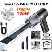 PCMOS 1PC Wireless Vacuum Cleaner Dual Use for Home and Car High Power Powerful Vacuum Cleaner Black