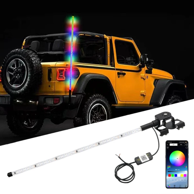 12V/24V Car Flashing Antenna Whip Lights Remote Control Truck Trailer Pilot Poles Light Guide Traffic Indicate Direction