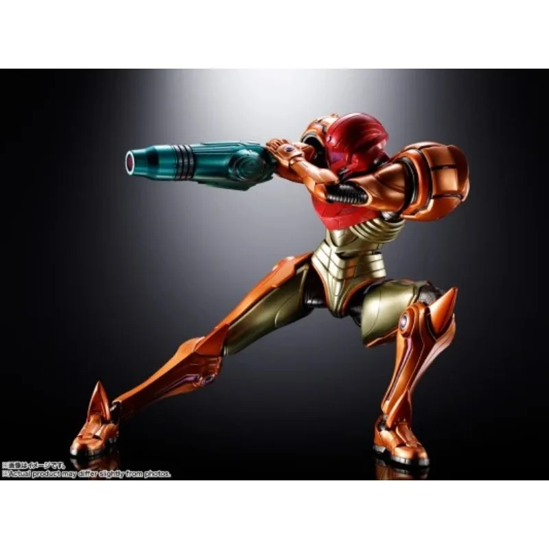 Bandai Original CHOGOKIN Samus Aran 210mm Anime Action Figures Toys For Boys Christmas Gift Collectible Model Ornaments - view 2