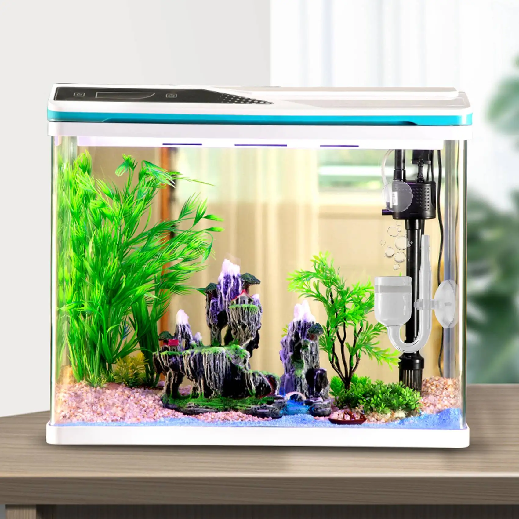 Aquarium Fish Tank CO2 Diffuser Carbon Dioxide Reactor with Ceramic Disc + 2 Suckers