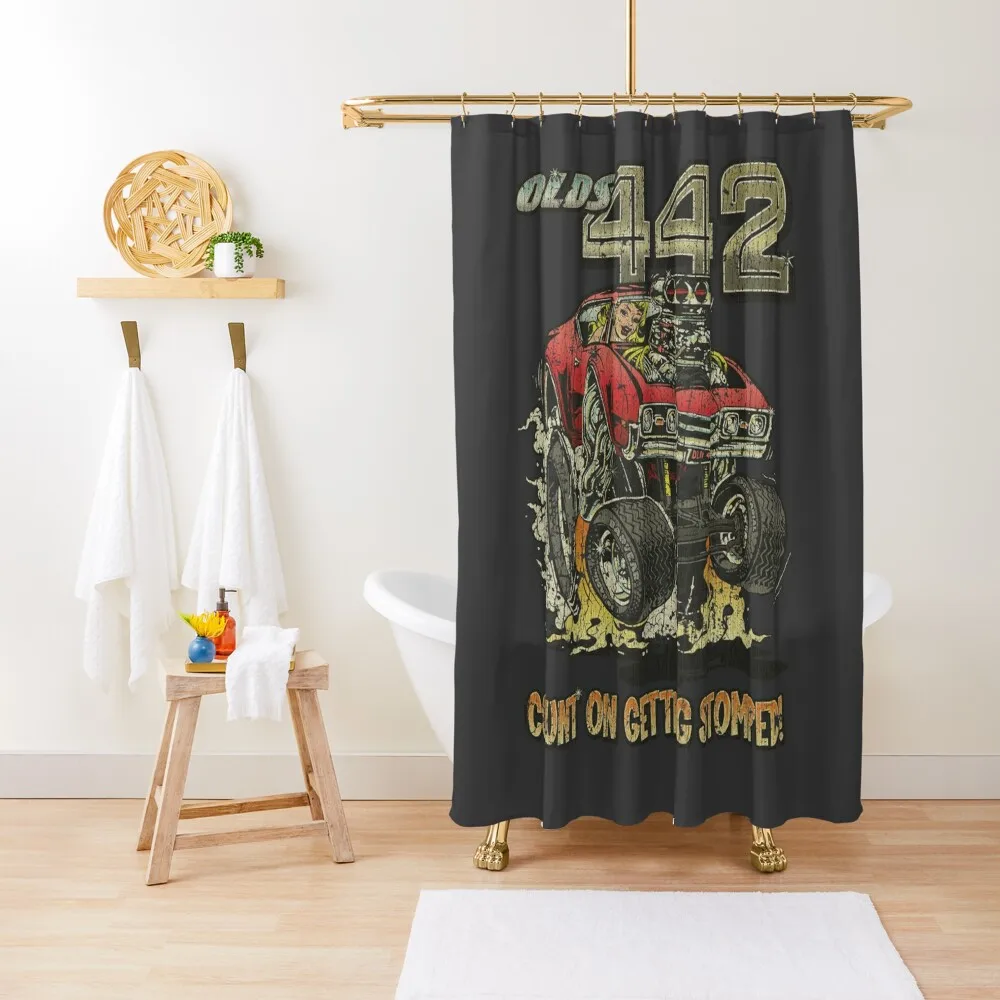 

Olds 442 Shower Curtain Set For Bathroom Anime Bathroom Curtain