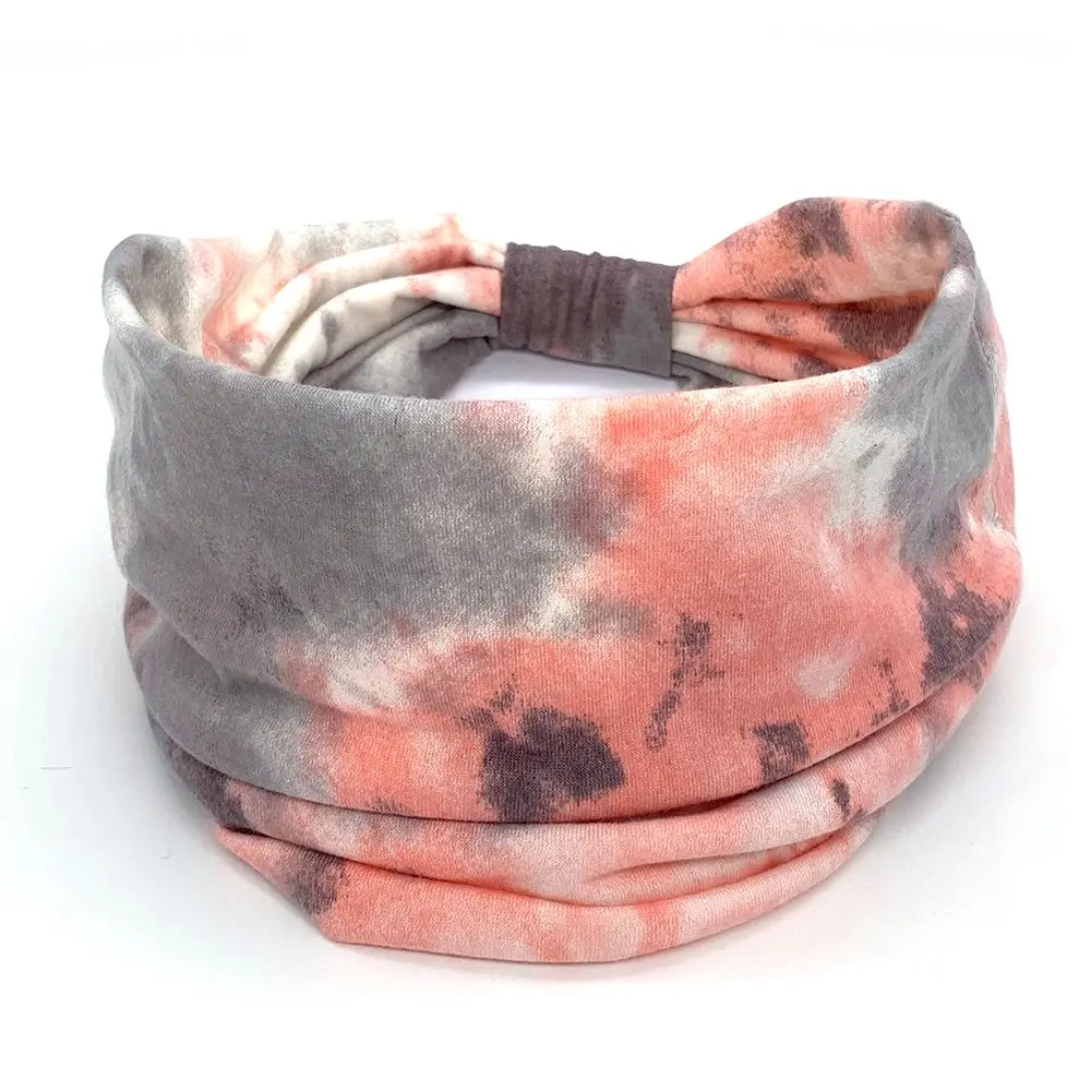 

Accessories Boho Yoga for Women Girls Elastic Hair Bands Wide Knotted Headbands Tie Dye Turban Twist Headbands Sport Head Wraps