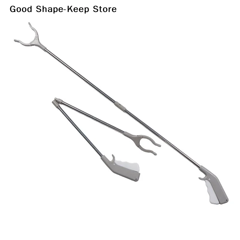 daily80/100cm Foldable Garbage Pick Up Tool with Sturdy Clamp Long Reach Trash Grabber for Seniors Outdoor Litter Collection