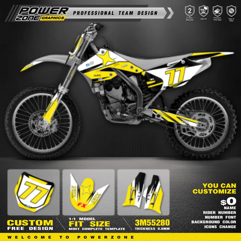 

Набор наклеек PowerZone для SUZUKI 2004 2005 2006 RMZ 250