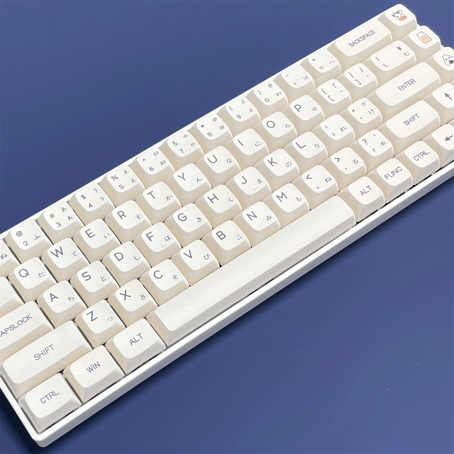 124 teclas de leite tema tampas de teclas perfil xda corante pbt subbed japonês minimalista keycaps branco para mx switch teclado mecânico