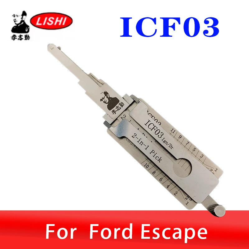 ICF03 LISHI  2in1 For Ford Escape Decoder Lock Pick tool Car Door Open tool  Locksmiths tool