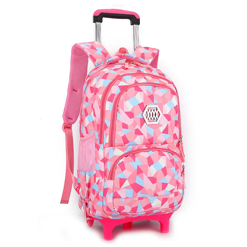 Waterproof School Bag Student High Capacity Rolling Backpacks Kids Trolley Wheeled Bag Children Backpack Wheels Bags Mochila