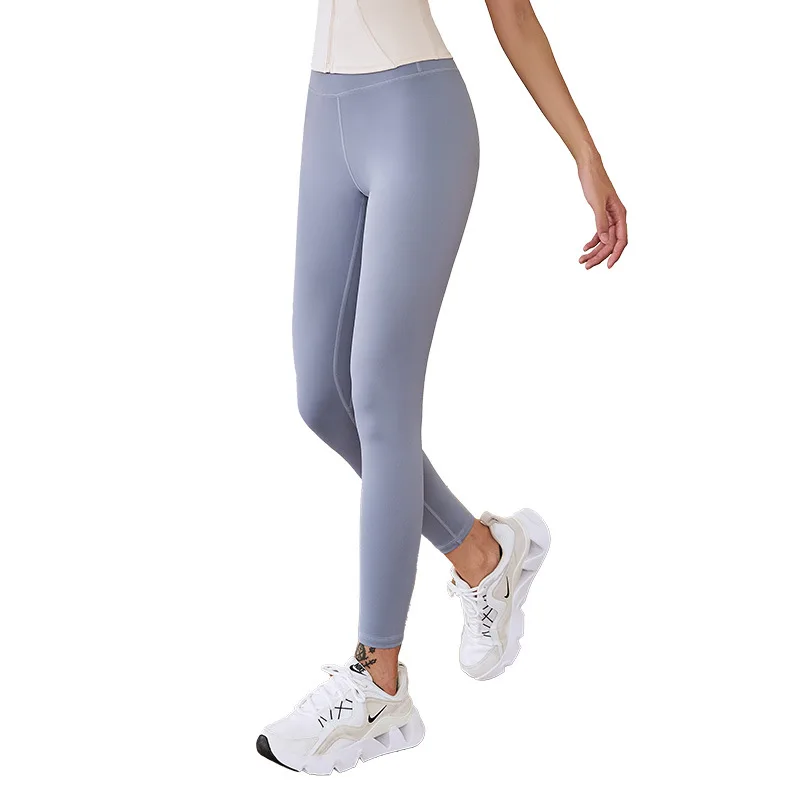 Latest Model Summer Yoga Trousers Women's Nude Sports Fitness High Waist Hip Lift Abdomen Thin Yoga Pants