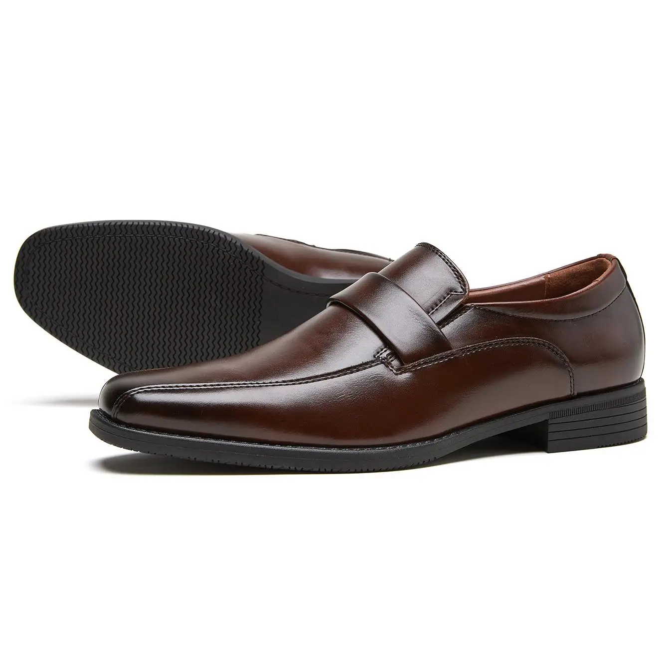Zapatos de Cuero Desai para Hombre, Modelo Slip-on con Correa Penny, Otoño 2026, para Oficina, Negocios, Uso Diario