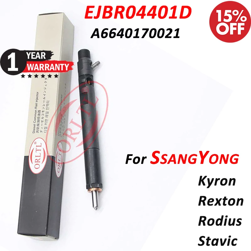 

EJBR04401D Common Rail Injector A6640170021 Diesel Spray Nozzle EJB R04401D For SsangYong Kyron Rexton Rodius Stavic 2.7L SUV