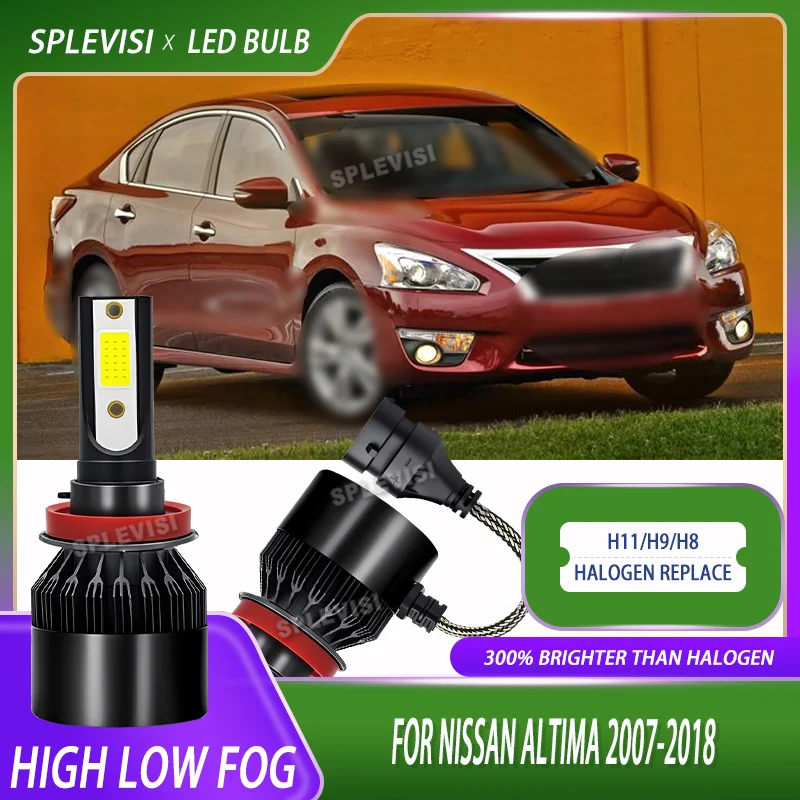 

300% Brighter than Halogen Car LED High Low Beam Fog Light H11/H9 For NISSAN Altima 2007 2008 2009 2010 2011 2012 2013-2018