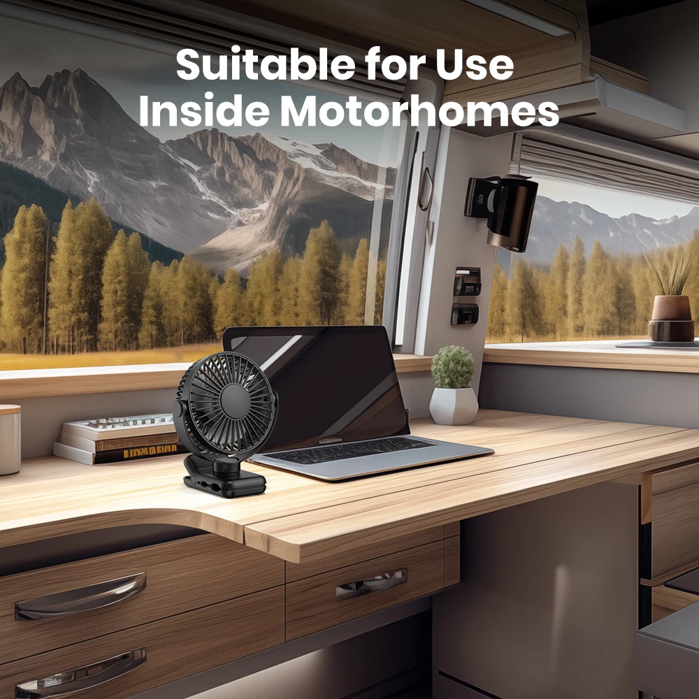 TOPK USB Clip on Desk Fan Brushless Motor Powerful Airflow Sturdy Clamp Ultra Quiet Portable Mini Personal Fan Office Bedroom image 5