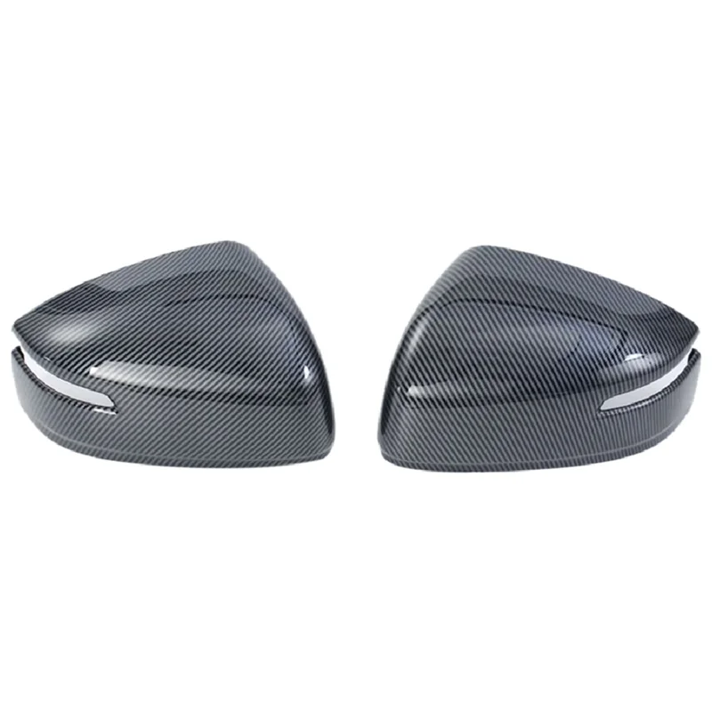 Carbon Fiber Style Mirror Cover Trim for Toyota Land Cruiser LC300 2022 2023 Car Accessories