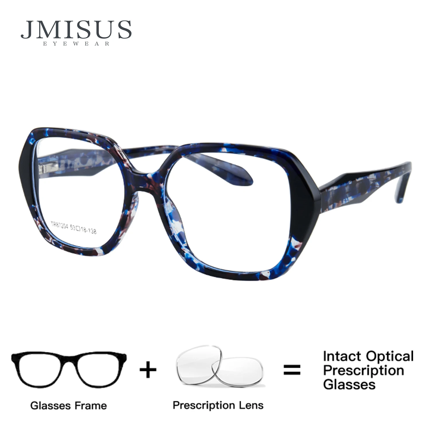 

JMISUS Large Butterfly Progressive Prescription Glasses ﻿Optical Lenses with Custom Rrecipe Photochromic Myopia Eyewear