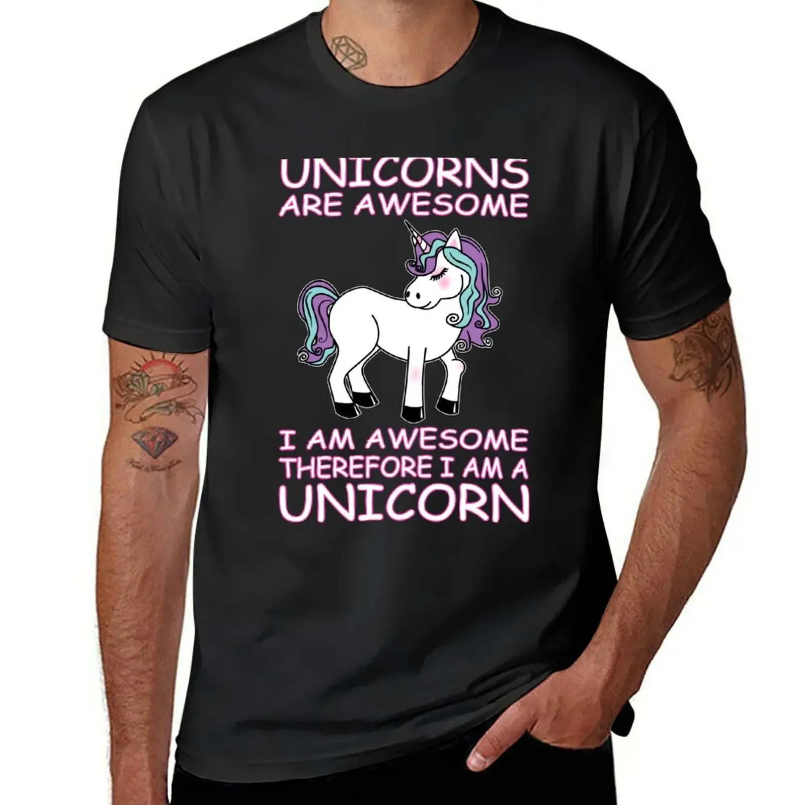 UNICORN T-Shirt Short sleeve tee summer clothes mens plain t shirts