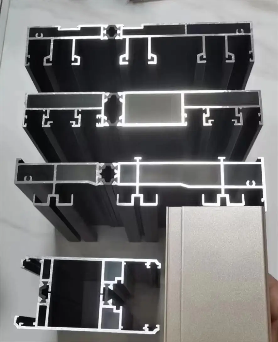 Sixinalu-Sistema de puerta corredera de vidrio, puerta de doble acristalamiento, de aluminio, con eficiencia energética, para casa, balcón y Patio