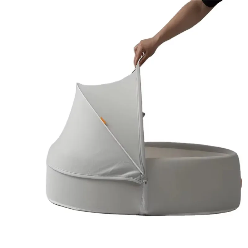 

Children's Portable Sleep Crib Mesh Cover Newborn with Bellows