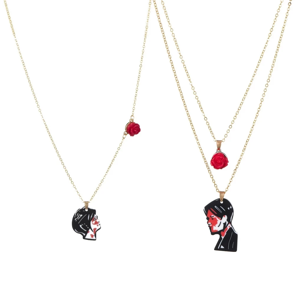 

Rock Band My Chemical Romance Cosplay Necklace Music Band MCR Three Cheers Rose Unisex Choker Pendant Jewelry Accessories Props