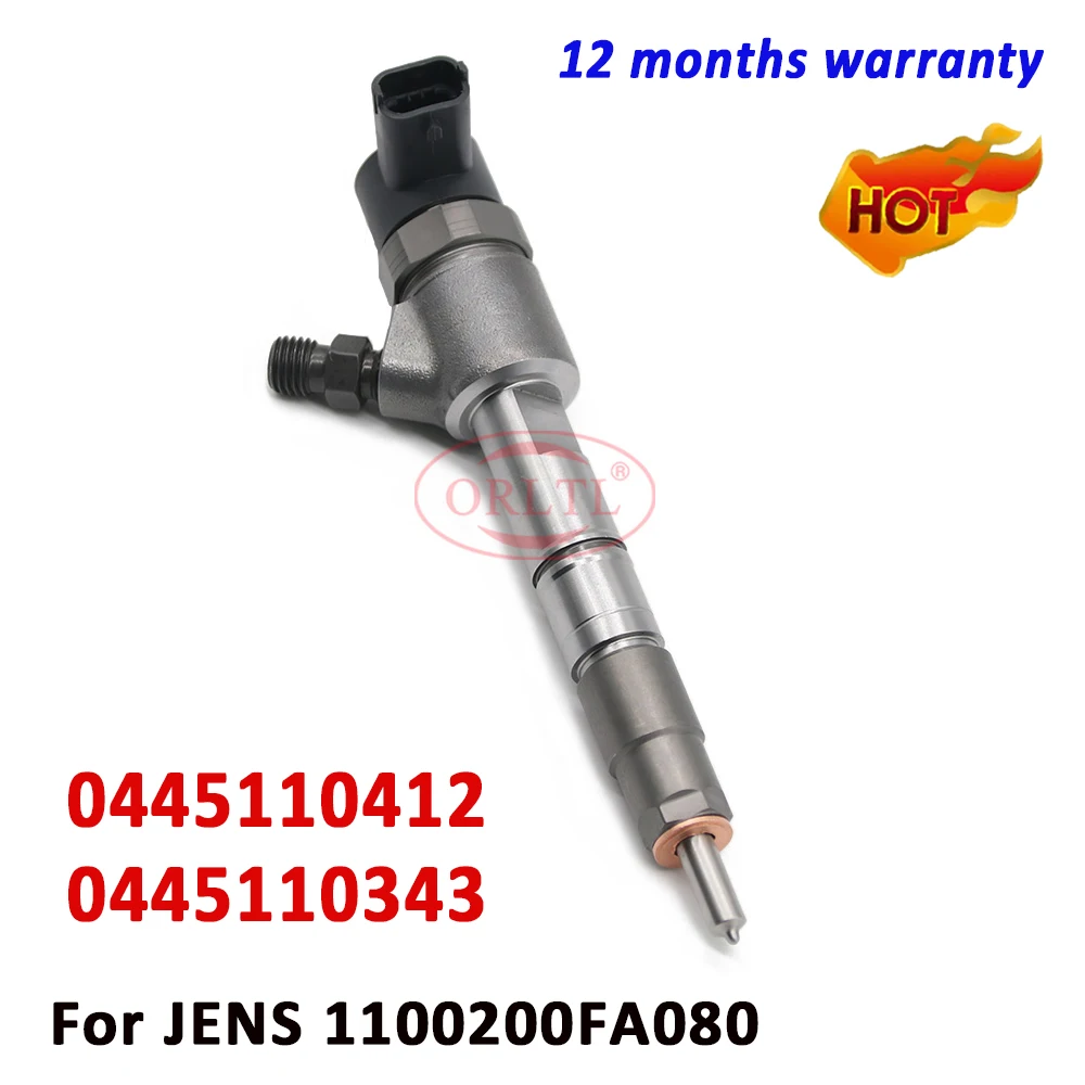 

ORLTL New Diesel Injector 0445110343 Common Rail Injection 0445110412 Nozzle 0445110412 For Bosch JENS 1100200FA080