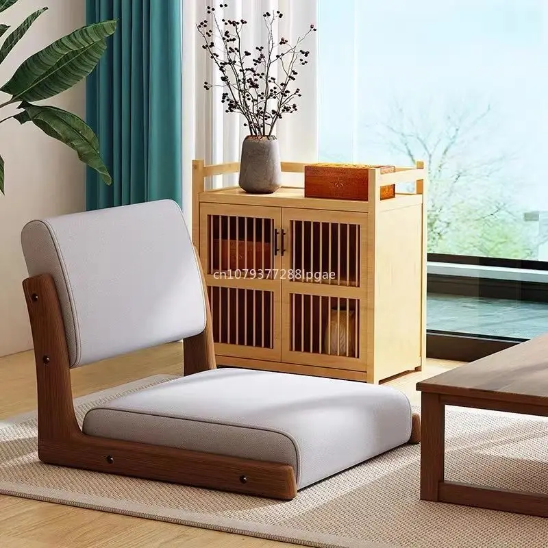 

Bed Tatami Chair Japanese-style Backrest Stool Solid Wood Bay Window Bed and Room Chair Footless Chair Furniture