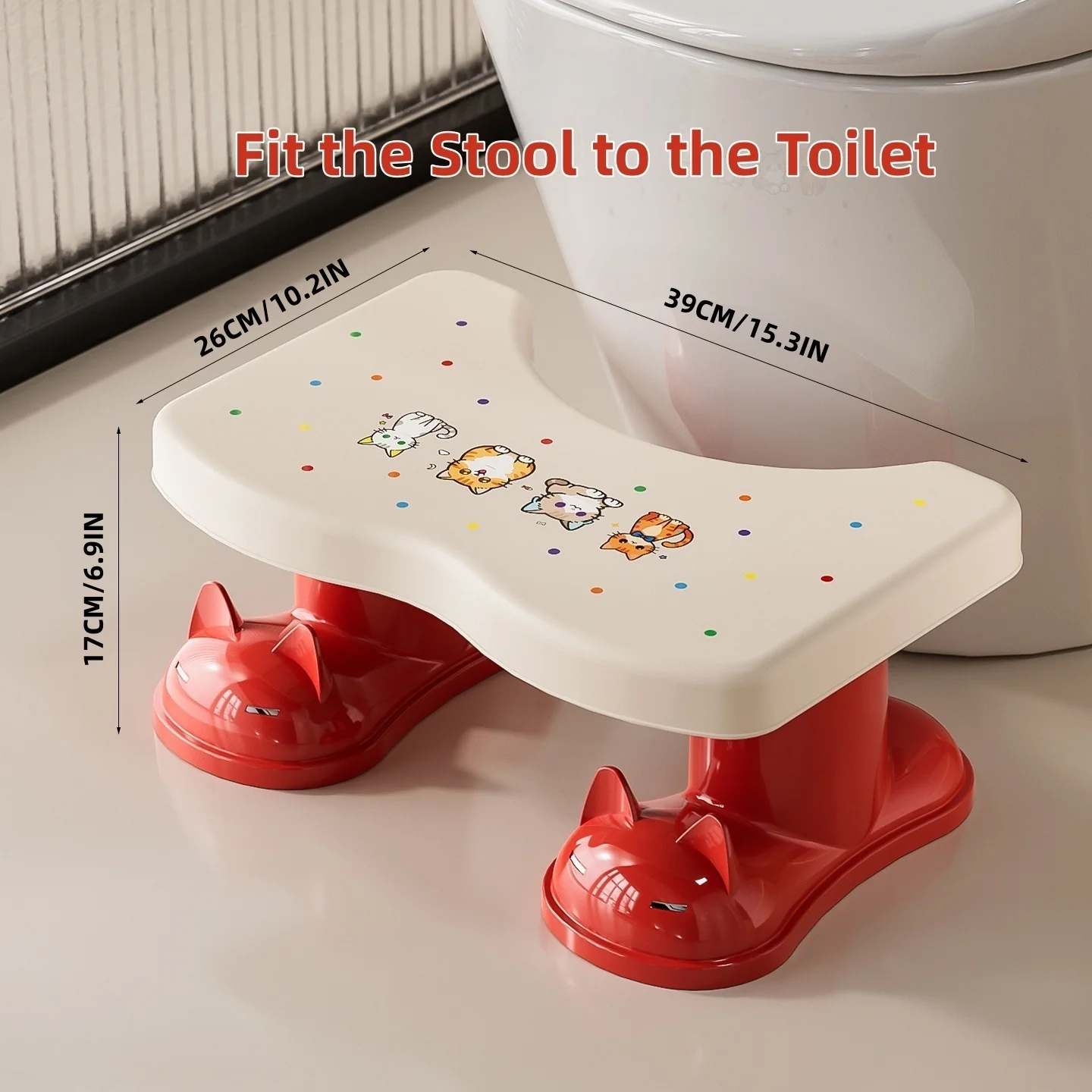 مقعد مرحاض القرفصاء للبالغين، مقعد قرفصاء مقاس 7 بوصة للبالغين، مقعد نونية غير قابل للانزلاق للتبرز، مرحاض محمول بخطوة القدم